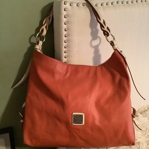 Lg Orange Canvas & Leather Dooney & Bourke bag